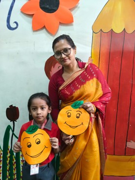 Orange day delight celebration at udayan kidz sec-08