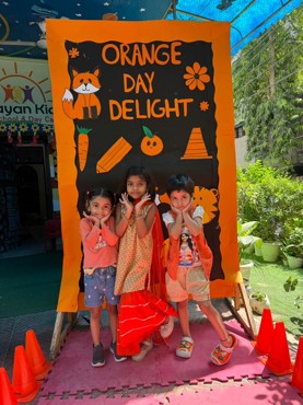 Orange day delight celebration at udayan kidz sec-08