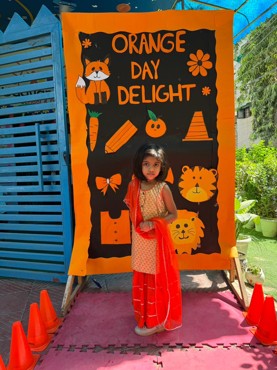 Orange day delight celebration at udayan kidz sec-08